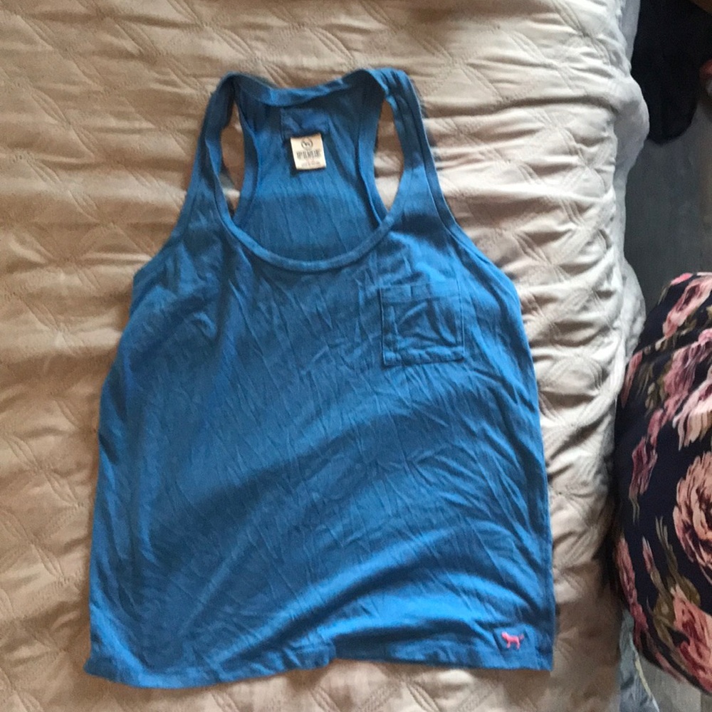 Pink razor back tank
